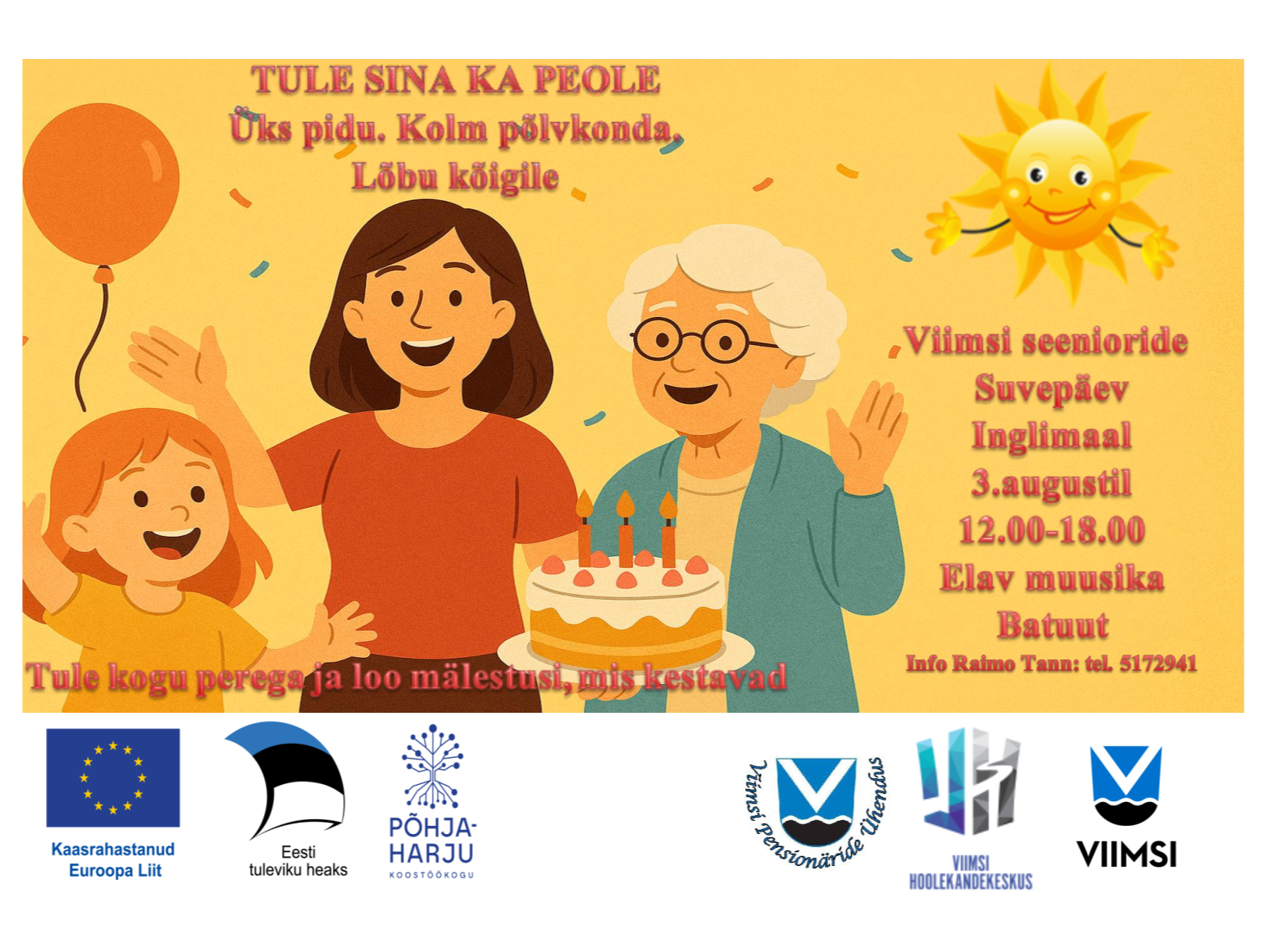 Viimsi seenioride suvepäev toimub 3. augustil